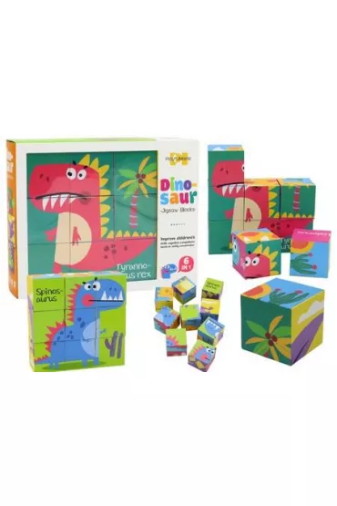 Edukacyjne klocki puzzle 6w1 9 el. LeanToys