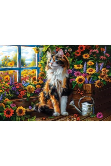 Puzzle 1000 el. Blooming Cat Meditation Castorland