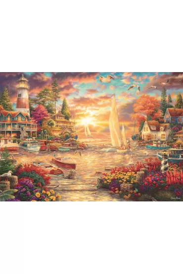 Puzzle 1000 el. PQ Chuck Pinson Poranek nad jezior Schmidt - Chuck Pinson