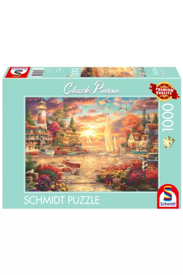 Puzzle 1000 el. PQ Chuck Pinson Poranek nad jezior Schmidt - Chuck Pinson