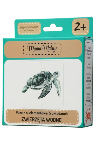 Puzzle 4-elementowe Zwierz�ta wodne Mama Maluje
