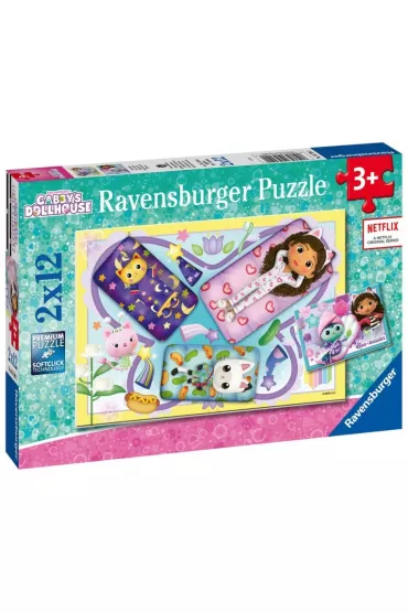 Puzzle dla dzieci 2x12 el. Koci Domek Gabi Ravensburger