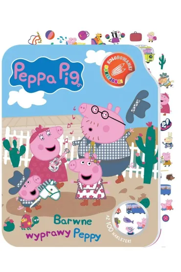 Peppa Pig. Kolorowanki naklejanki 2. Barwne wyprawy Peppy