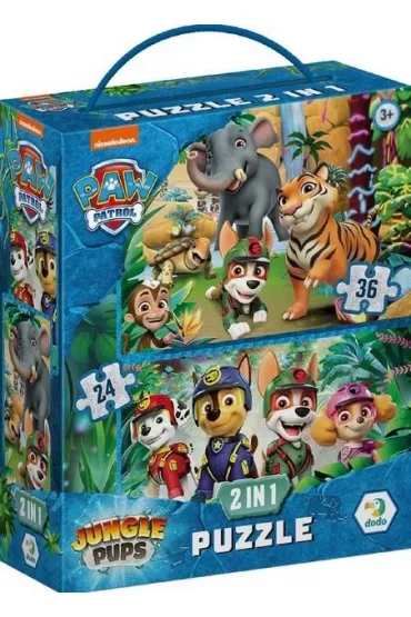 Puzzle 2w1 (24+36 el. Psi Patrol Przygoda w d�unlgi Dodo