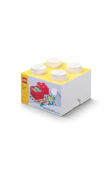 Pojemnik klocek LEGO Brick 4 Bia�y