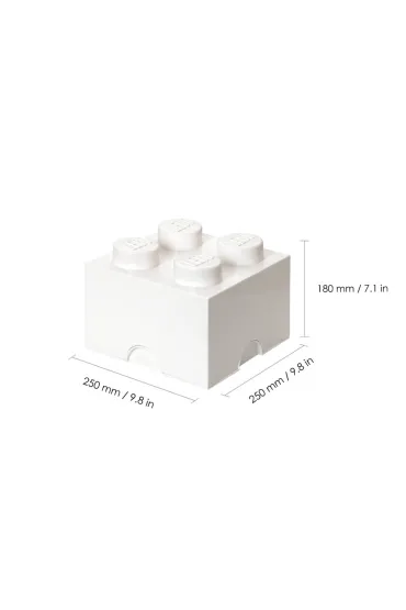 Pojemnik klocek LEGO Brick 4 Bia�y
