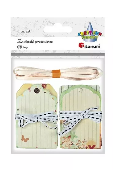 Titanum Zawieszki prezentowe 45x70mm mix wzorw 24szt