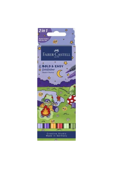 Pisak Goldfaber dwustronny 6kol FABER CASTELL