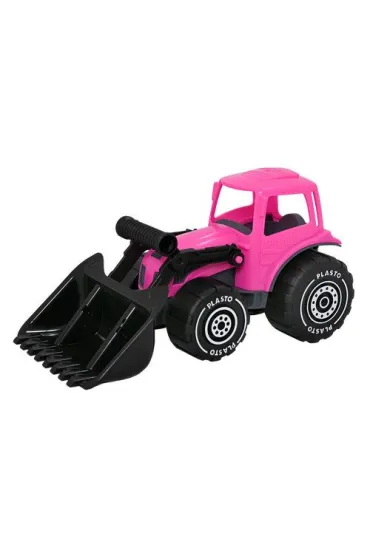 Traktor z adowaczem 32 cm, kolor rowy PLASTO