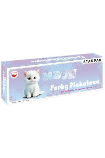 Farby plakatowe 12 kolor�w 20ml Cute Kitty STARPAK 584204