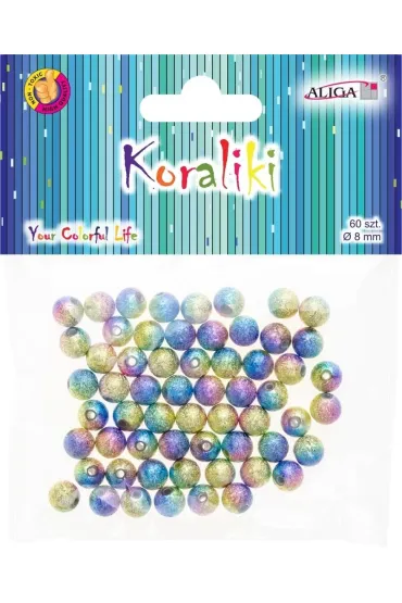 Aliga Koraliki plastikowe 8mm 60 szt