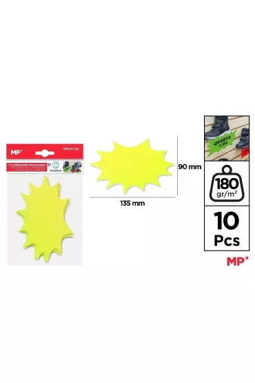 Mp Main Paper Etykiety cenowe fluorescencyjne ��te 135x90mm