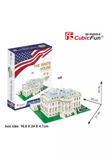 Puzzle 3D 56 el. Bia�y Dom Cubic Fun