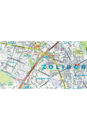 Warszawa plan miasta 1:29 000 laminat