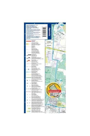 Warszawa plan miasta 1:29 000 laminat
