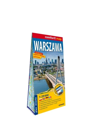 Warszawa plan miasta 1:29 000 laminat