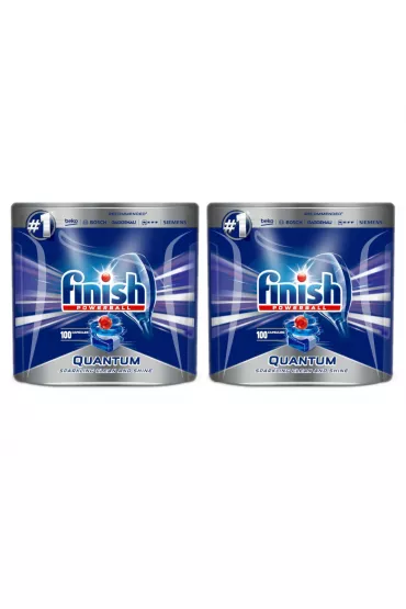 Finish Powerball Super Charged Quantum kapsu�ki do mycia naczy� w zmywarkach Zestaw 2 x 100 szt.