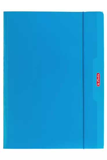 Herlitz Teczka A4 z gumk� Color Blocking niebieski