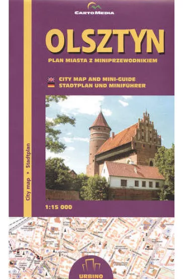 Plan miasta z miniprzewodnikiem Olsztyn 1:15 000