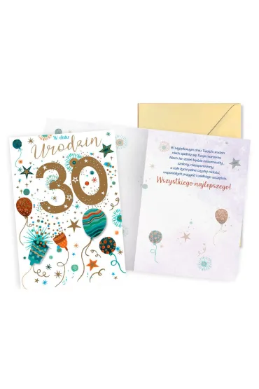 Kukartka Karnet Urodziny 30