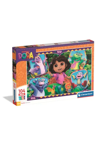 Puzzle 104 el. Maxi SuperColor. Dora Clementoni