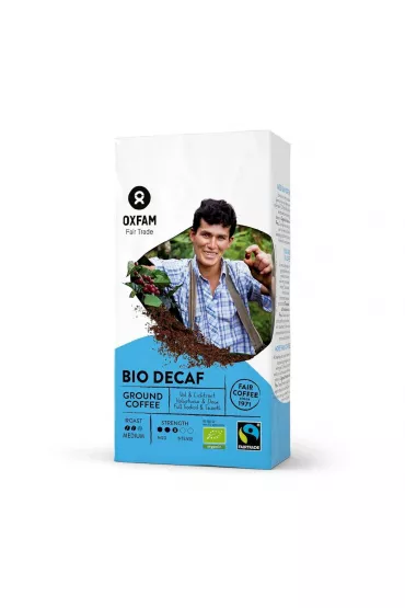 Oxfam Fair Trade Kawa mielona bezkofeinowa Arabica/Robusta Peru 250 g Bio