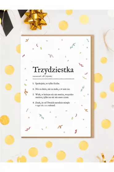 Nadwyraz.com Karnet Urodziny - trzydziestka