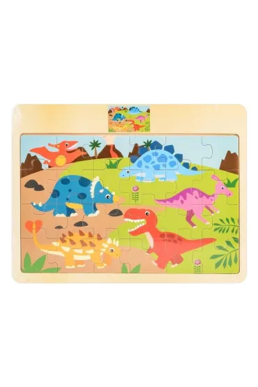 PUZZLE DREWNIANE 24EL DINOZAURY PLX FOL Daffi