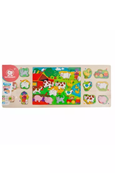 Puzzle drewniane 3w125 elem Na wsi 1583185 Brimarex