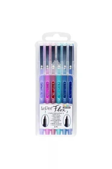 Marvy Cienkopisy Le Pen Flex Jewel 6 kolor�w