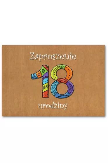 Trend Zaproszenie Urodziny 18 ZT43 10 szt.