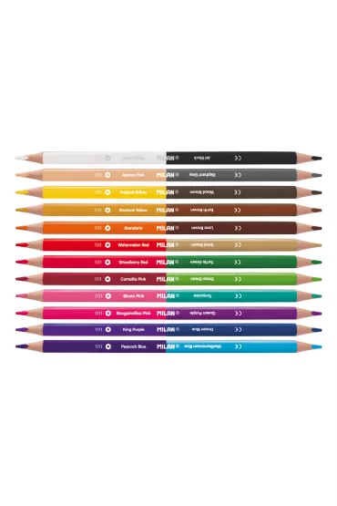 Milan Kredki tr�k�tne Bicolor 24 kolor�w 12 szt.