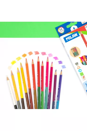 Milan Kredki tr�k�tne Bicolor 24 kolor�w 12 szt.