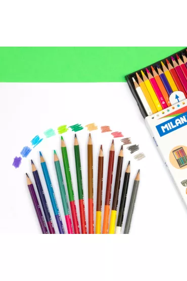 Milan Kredki tr�k�tne Bicolor 24 kolor�w 12 szt.