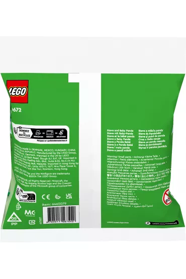 LEGO Minecraft Steve i maa panda 30672