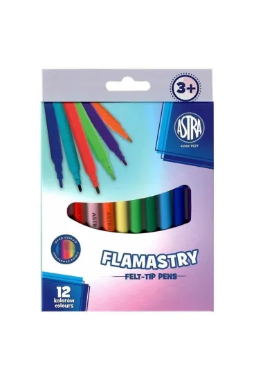 Astra Flamastry okr�g�e Cx Pastel Line 12 szt.
