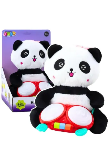 LeanToys Panda pluszowa z b�benkami