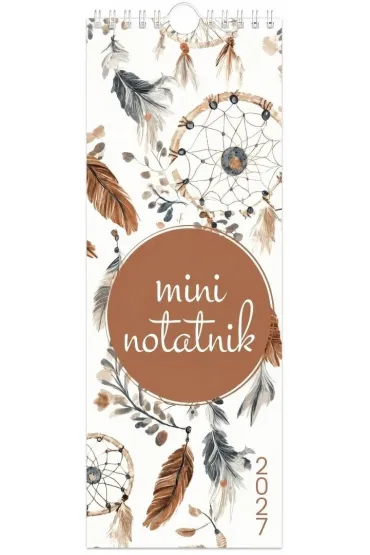 Kalendarz 2027 notatnikowy 33x12,5cm Boho