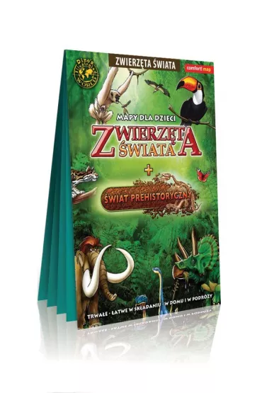 Zwierz�ta �wiata i �wiat Prehistoryczny mapa dla dzieci PL XXL laminat