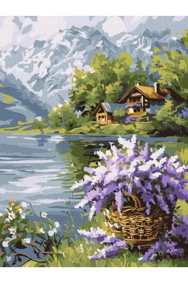 Ideyka Malowanie po numerach - Liliowy kosz 30x40cm