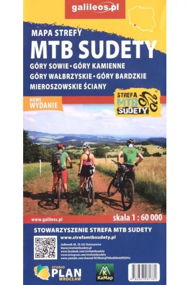 Mapa Strefy MTB Sudety - trasy rowerowe -2023