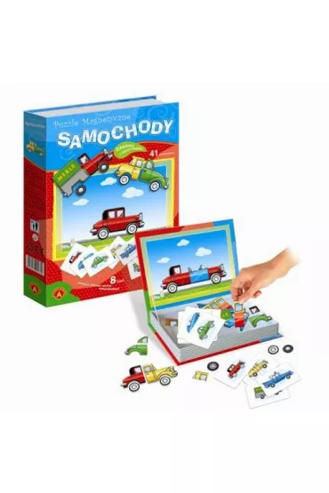 Puzzle magnetyczne 41 el. Samochody Alexander