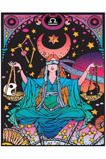 Kolorowanka welwetowa A4, Zodiak Waga