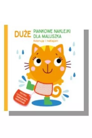 Kotek. Du�e piankowe naklejki dla maluszka. Koloruj� i naklejam