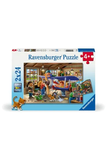 Puzzle dla dzieci 2x24 el. 2D Mechanicy w akcji Ravensburger