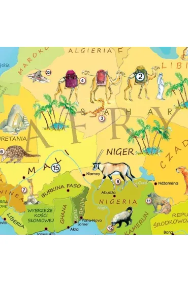 Puzzle 200 el. Mapa M�odego Odkrywcy - Zwierz�ta �wiata ArtGlob