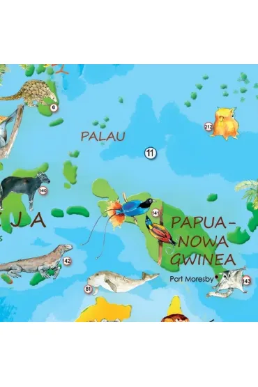 Puzzle 200 el. Mapa M�odego Odkrywcy - Zwierz�ta �wiata ArtGlob
