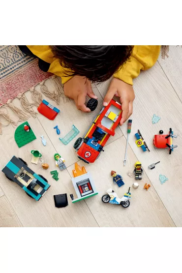 LEGO City Akcja straacka i policyjny pocig 60319