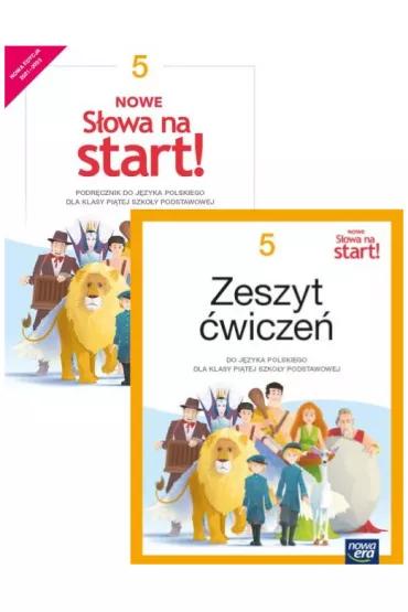 Pakiet Nowe S�owa na start! Klasa 5. Podr�cznik i zeszyt �wicze� dla szko�y podstawowej - Agnieszka Marcinkiewicz, Anna Klimowicz, Marlena Derlukiewicz, Joanna Ginter
