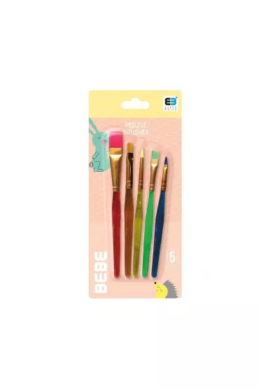 Interdruk P�dzelki plastikowe B&B Kids Pastel 5 szt.